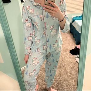 Unicorn print pajamas